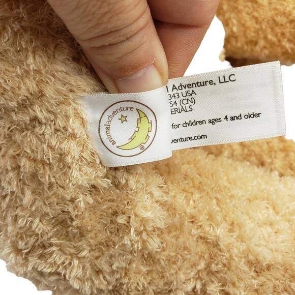 Animal Adventure 13" Puppy Dog Pink Heart with Gingham Scarf Bandana 2017 - Picture 6 of 6